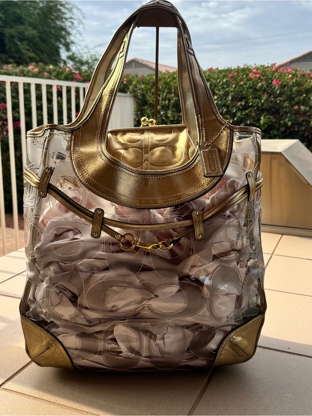 Coach Ergo XL Signature Clear Tote — Style 12239 - Picture 3 of 13